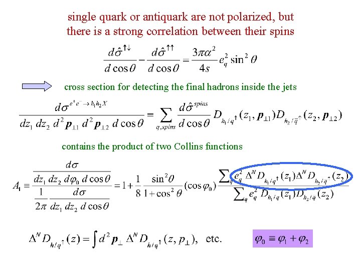 single quark or antiquark are not polarized, but there is a strong correlation between