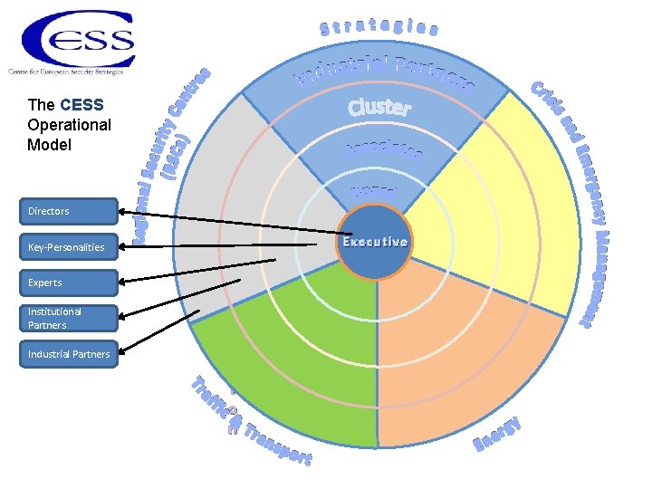 The CESS Operational Model Directors Executive Bo Key-Personalities Experts Institutional Partners Industrial Partners a