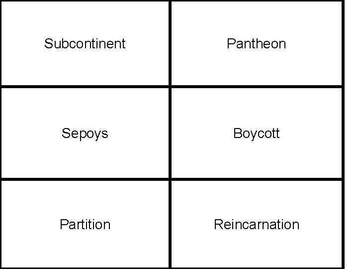 Subcontinent Pantheon Sepoys Boycott Partition Reincarnation 