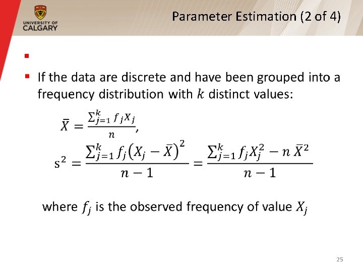 Parameter Estimation (2 of 4) § 25 