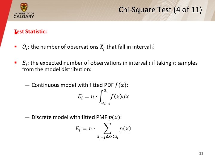 Chi-Square Test (4 of 11) § 33 