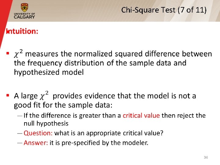 Chi-Square Test (7 of 11) § 36 