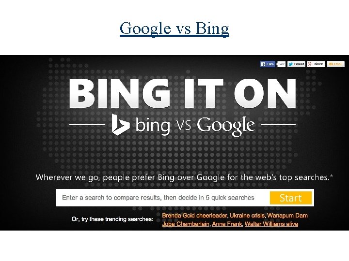 Google vs Bing 