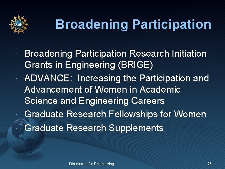Broadening Participation Research Initiation Grants in Engineering (BRIGE) ADVANCE: Increasing the Participation and Advancement