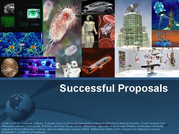 Successful Proposals Credit: Top Row: University of Illinois, Graduate School of Library and Information