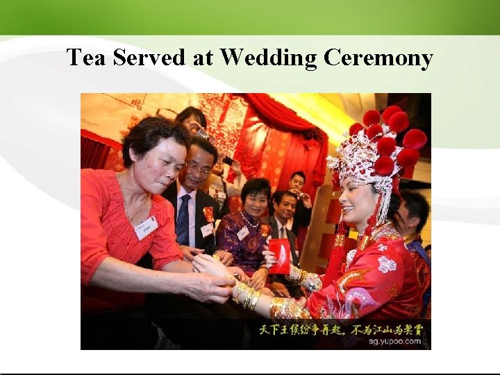 Tea Served at Wedding Ceremony 