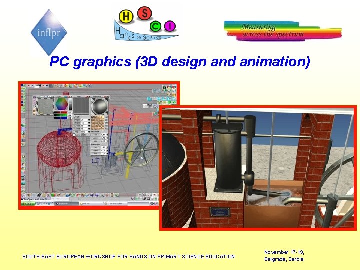 PC graphics (3 D design and animation) SOUTH-EAST EUROPEAN WORKSHOP FOR HANDS-ON PRIMARY SCIENCE