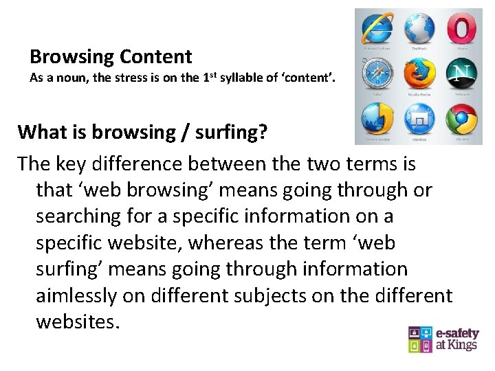 Browsing Content As a noun, the stress is on the 1 st syllable of