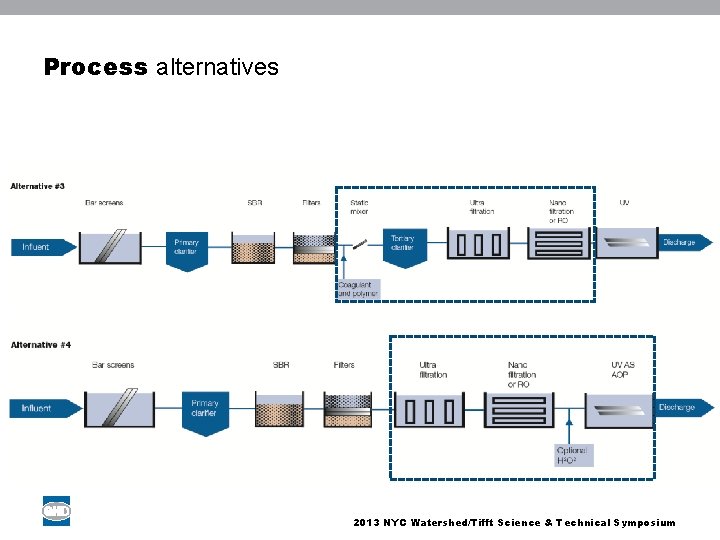 Process alternatives 2013 NYC Watershed/Tifft Science & Technical Symposium 