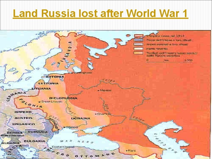 Land Russia lost after World War 1 