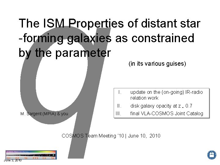 q The ISM Properties of distant star -forming galaxies as constrained by the parameter