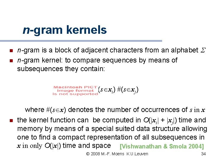 n-gram kernels n n n-gram is a block of adjacent characters from an alphabet n-gram kernels n n n-gram is a block of adjacent characters from an alphabet