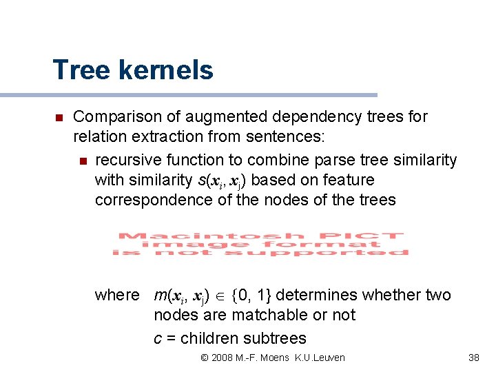 Tree kernels n Comparison of augmented dependency trees for relation extraction from sentences: n Tree kernels n Comparison of augmented dependency trees for relation extraction from sentences: n