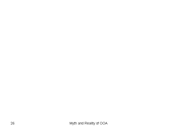 26 Myth and Reality of OOA 