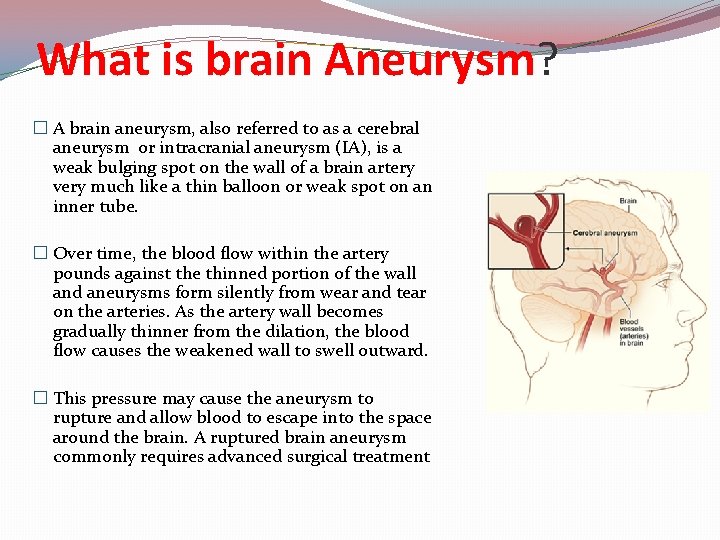 define aneurysm rupture