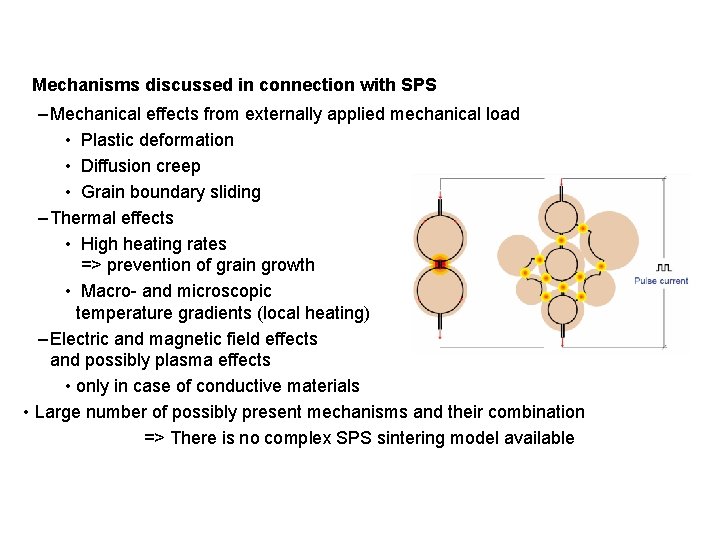  Mechanisms discussed in connection with SPS – Mechanical effects from externally applied mechanical