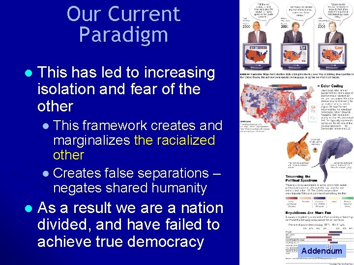 Our Current Paradigm l This has led to increasing isolation and fear of the Our Current Paradigm l This has led to increasing isolation and fear of the