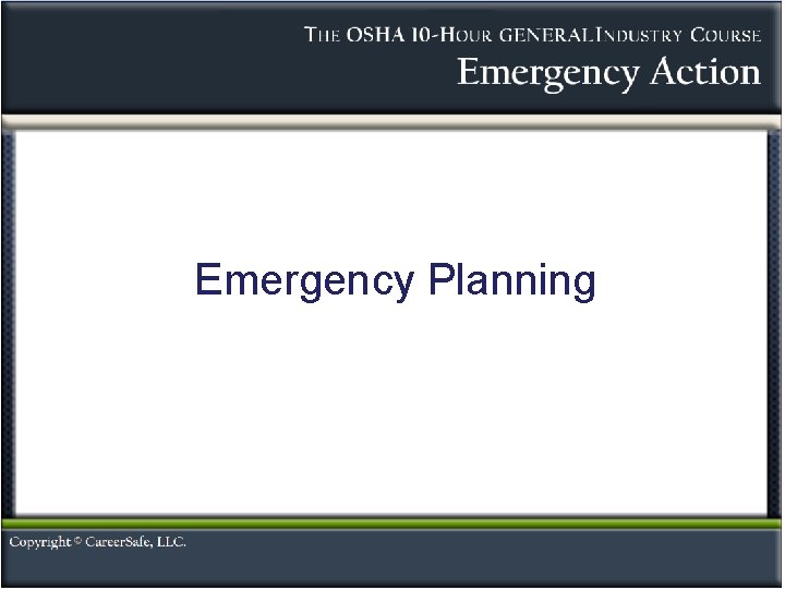 Emergency Planning 