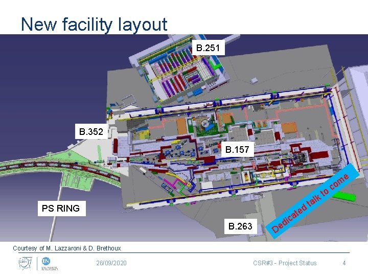 New facility layout B. 251 B. 352 B. 157 e PS RING t B.