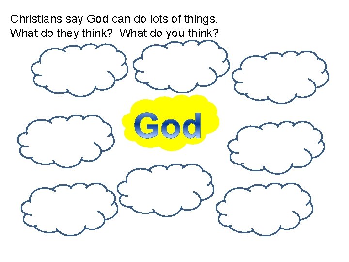 Christians say God can do lots of things. What do they think? What do