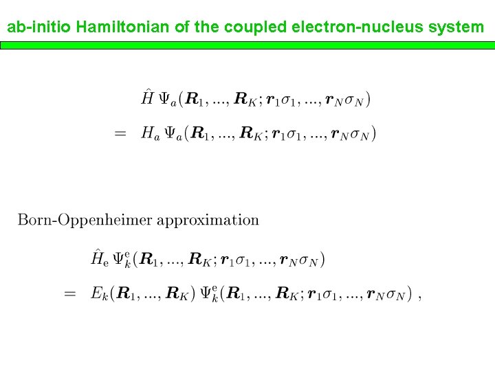 ab-initio Hamiltonian of the coupled electron-nucleus system 