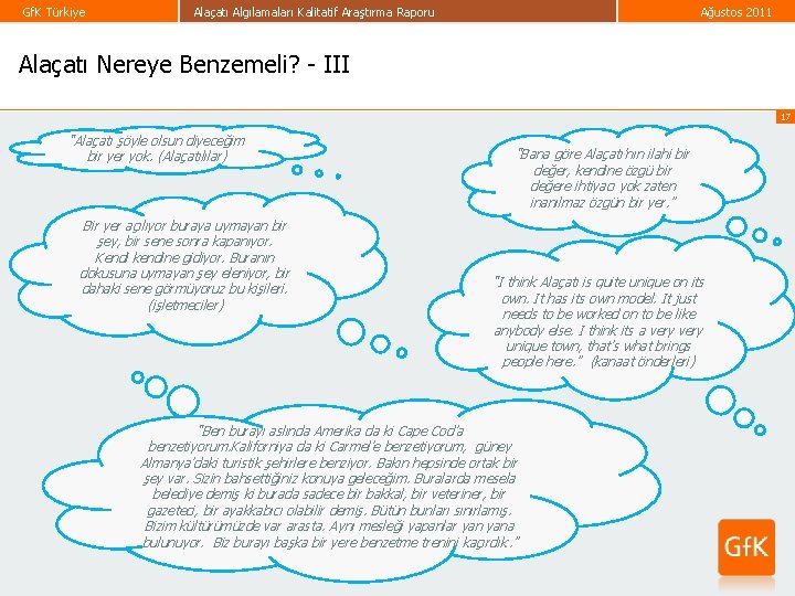 Gf. K Türkiye Alaçatı Algılamaları Kalitatif Araştırma Raporu Ağustos 2011 Alaçatı Nereye Benzemeli? -