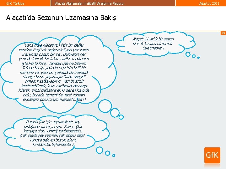 Gf. K Türkiye Alaçatı Algılamaları Kalitatif Araştırma Raporu Ağustos 2011 Alaçatı’da Sezonun Uzamasına Bakış