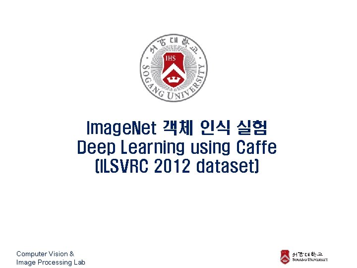 Image. Net 객체 인식 실험 Deep Learning using Caffe (ILSVRC 2012 dataset) Computer Vision