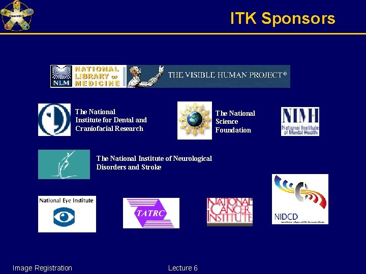 ITK Sponsors The National Institute for Dental and Craniofacial Research The National Science Foundation