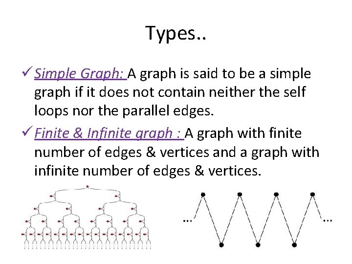 Types. . ü Simple Graph: A graph is said to be a simple graph Types. . ü Simple Graph: A graph is said to be a simple graph