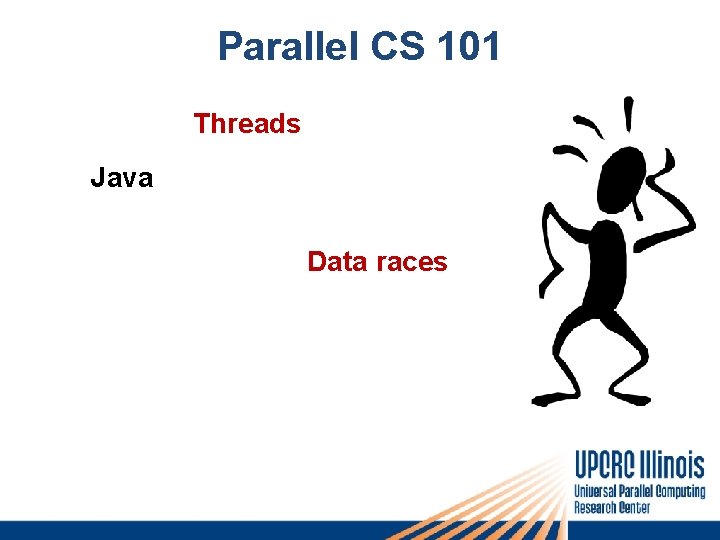Parallel CS 101 Threads Java Data races 