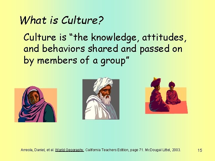 What is Culture? Culture is “the knowledge, attitudes, and behaviors shared and passed on