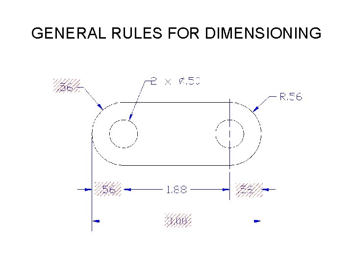 GENERAL RULES FOR DIMENSIONING 