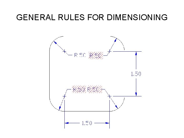 GENERAL RULES FOR DIMENSIONING 