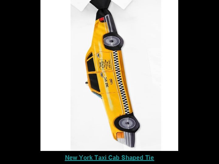 New York Taxi Cab Shaped Tie 