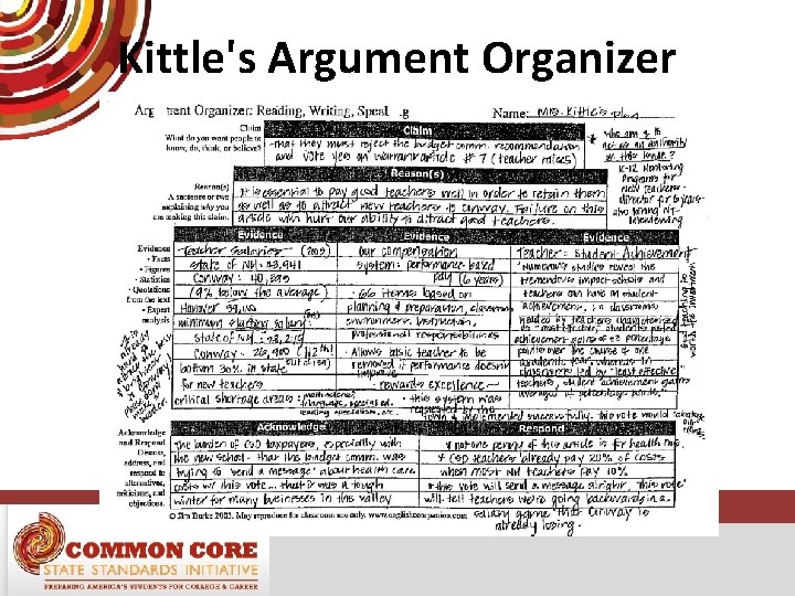 Kittle's Argument Organizer 