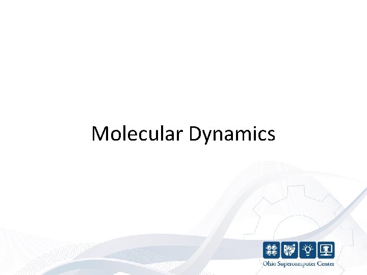 Molecular Dynamics 