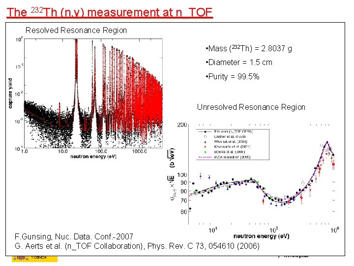 The 232 Th (n, γ) measurement at n_TOF Resolved Resonance Region High peak n
