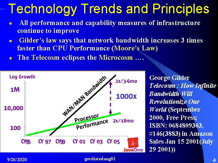 Technology Trends and Principles l l l All performance and capability measures of infrastructure