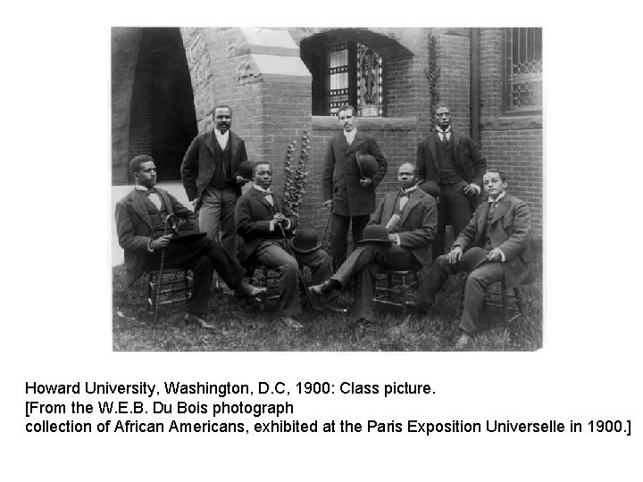 Howard University, Washington, D. C, 1900: Class picture. [From the W. E. B. Du