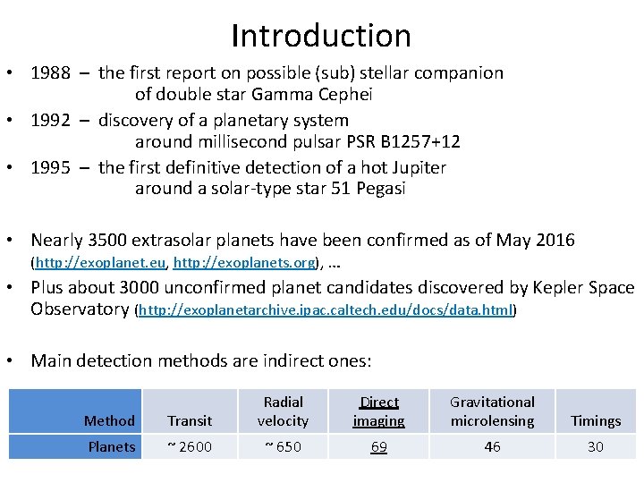 Introduction • 1988 – the first report on possible (sub) stellar companion of double