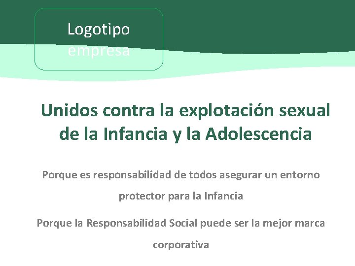 Logotipo empresa Unidos contra la explotación sexual de la Infancia y la Adolescencia Porque