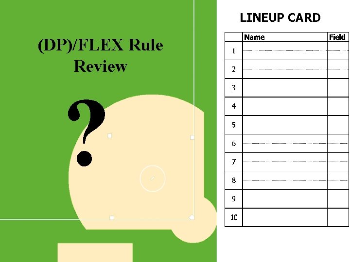 LINEUP CARD (DP)/FLEX Rule Review ? 
