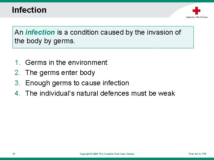 Infection An infection is a condition caused by the invasion of the body by Infection An infection is a condition caused by the invasion of the body by