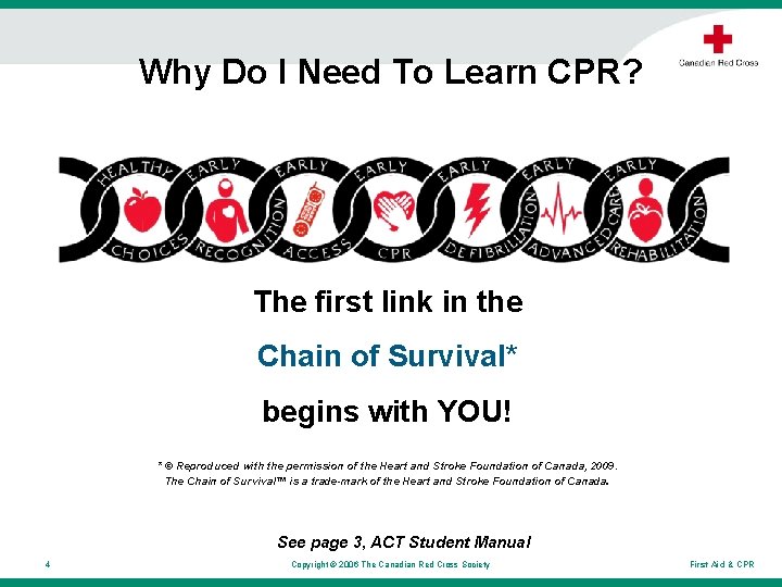 Why Do I Need To Learn CPR? The first link in the Chain of Why Do I Need To Learn CPR? The first link in the Chain of