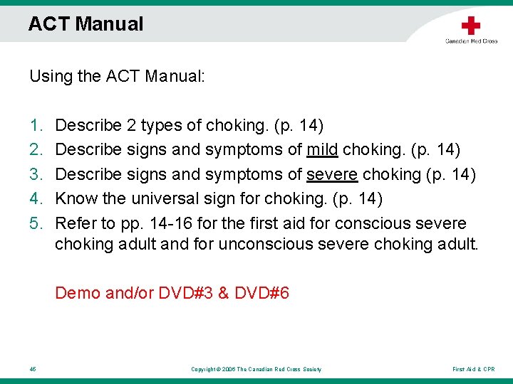 ACT Manual Using the ACT Manual: 1. 2. 3. 4. 5. Describe 2 types ACT Manual Using the ACT Manual: 1. 2. 3. 4. 5. Describe 2 types