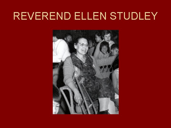 REVEREND ELLEN STUDLEY 