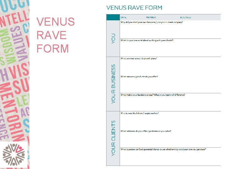 VENUS RAVE FORM 