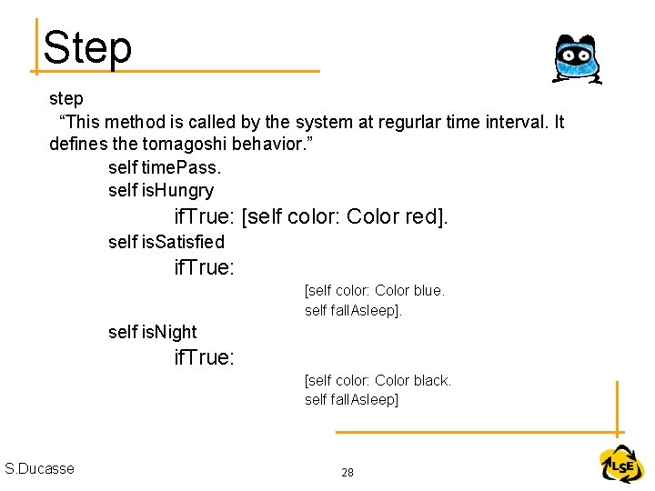 Step step “This method is called by the system at regurlar time interval. It