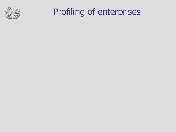 Profiling of enterprises 
